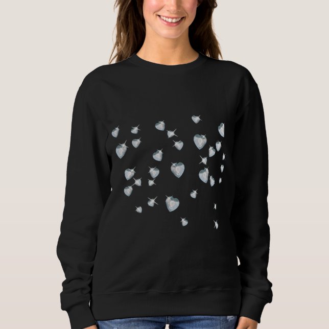 Heart Sparkle Diamonds Sweatshirt (Front)