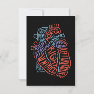 Heart Specialist Anatomy Doctor Medical Biology Note Card