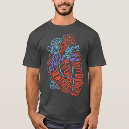 Heart Specialist Anatomy Doctor Medical Biology T_Shirt