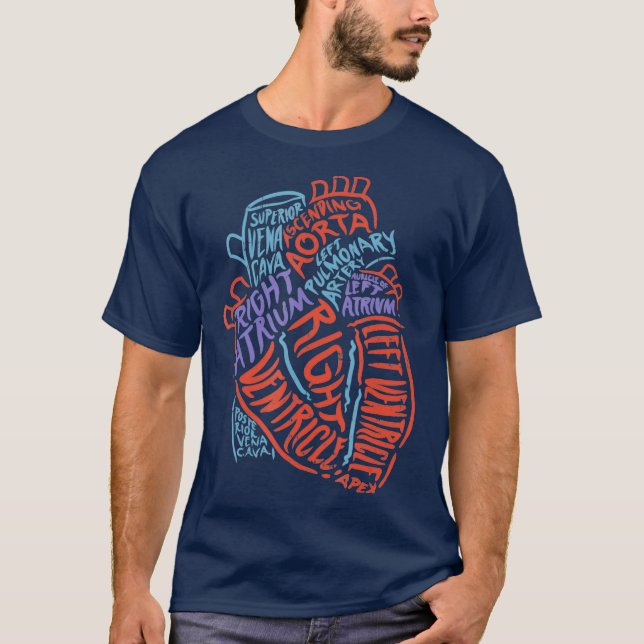 Heart Specialist Anatomy Doctor Medical Biology T-Shirt (Front)