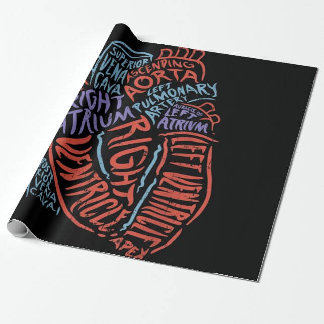 Heart Specialist Anatomy Doctor Medical Biology Wrapping Paper (Unrolled)