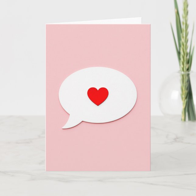 Heart Speech Bubble Card (Front)