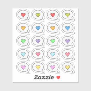 Heart Speech Thought Bubble Quote Reminder Planner Sticker