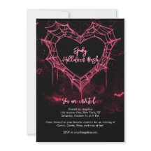 Heart Spider Web Pink Gothic Girls Halloween Party