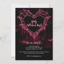 Heart Spider Web Pink Gothic Girls Halloween Party