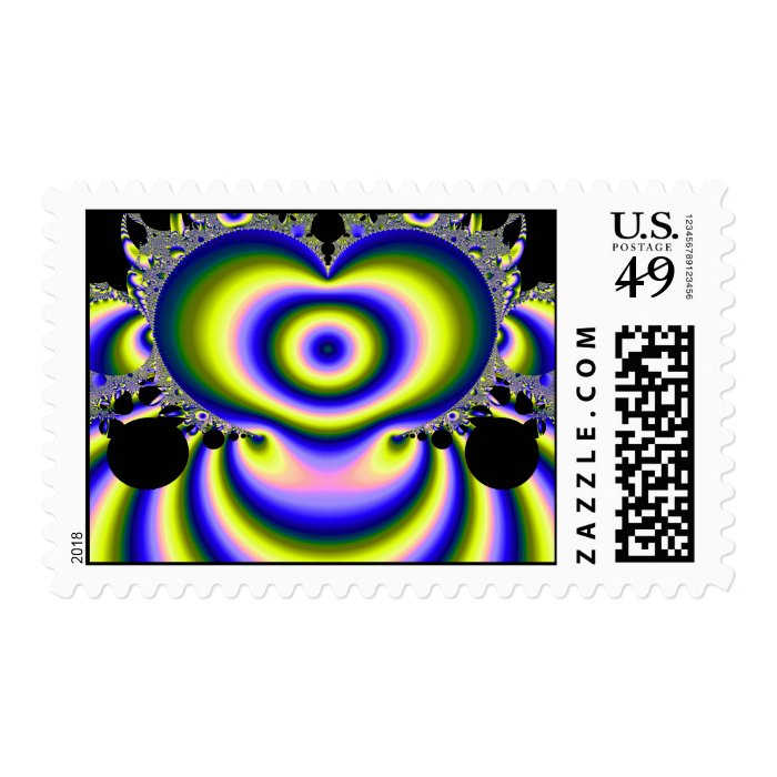 Heart Spilling Out Fractal Postage