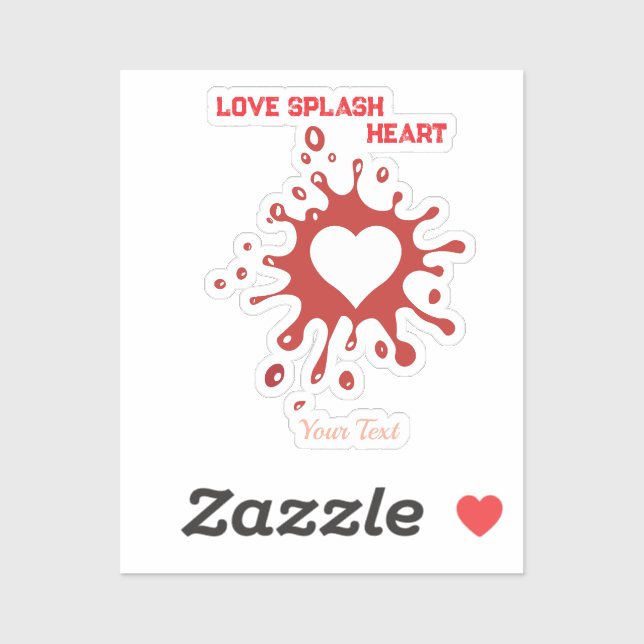 Heart Splash Art – Creative Love Expression Design Sticker (Sheet)