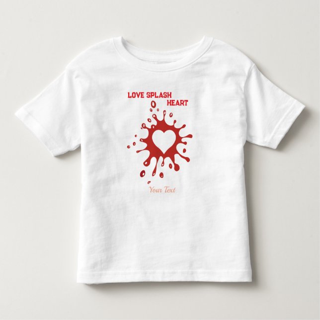 Heart Splash Art – Creative Love Expression Design Toddler T-shirt (Front)