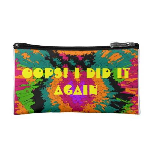 Heart Splash burst Oops I did it again text bag