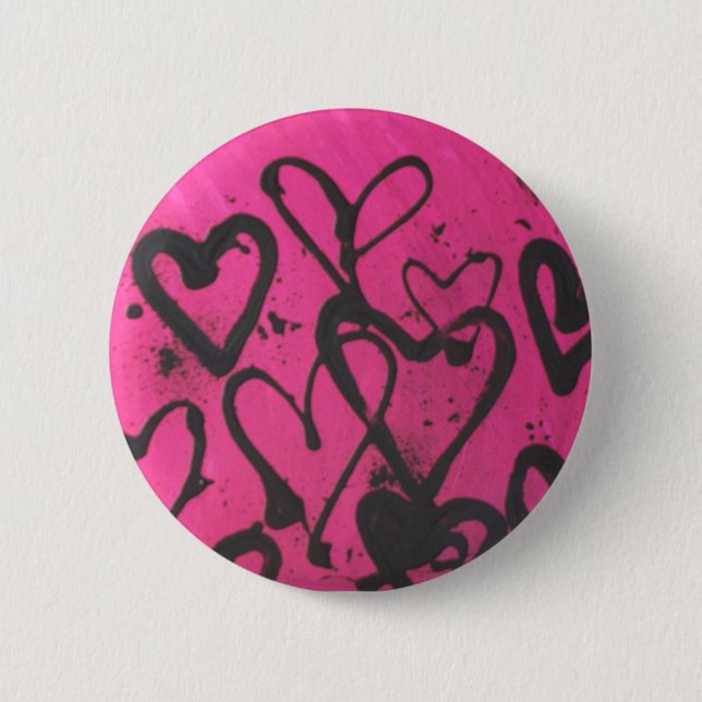 heart splatters button (Front)