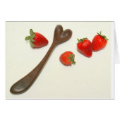 Heart spoon and strawberries (Front Horizontal)