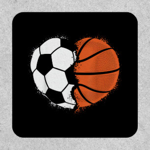 Heart Sports Soccer Basketball Ball Lover Valentin Patch