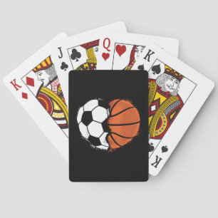 Heart Sports Soccer Basketball Ball Lover Valentin Poker Cards