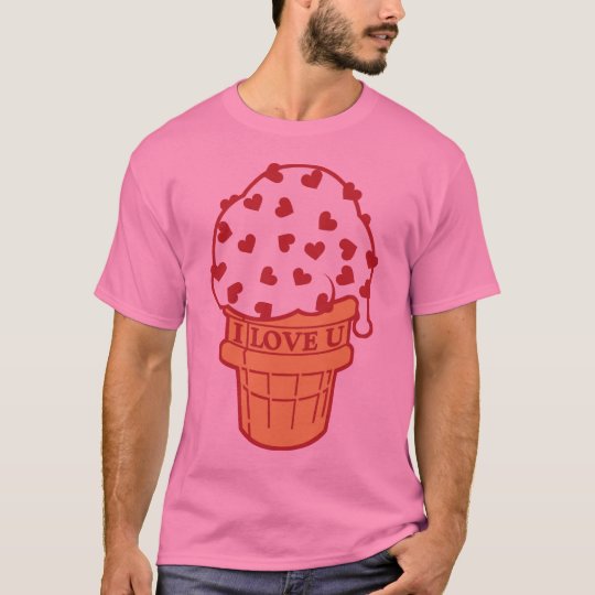 Heart Sprinkle Ice Cream Cone T-Shirt