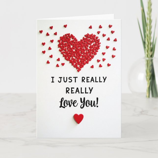 Heart Sprinkles Really Love You Card (Front)