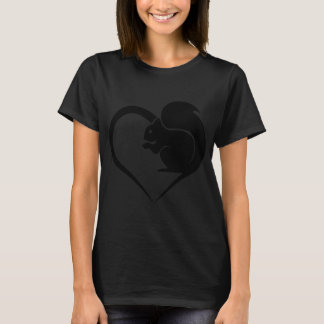 Heart Squirrel girlfriend t-shirts
