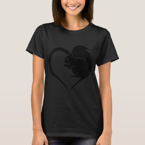 Heart Squirrel girlfriend t_shirts