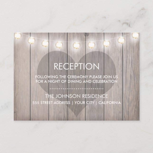 Heart Stained Reception Card (Front)