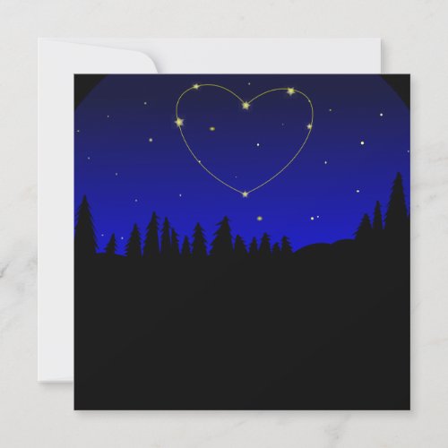 Heart Star Constellation Invitations