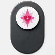 Heart Star Pink Illustration PopSocket