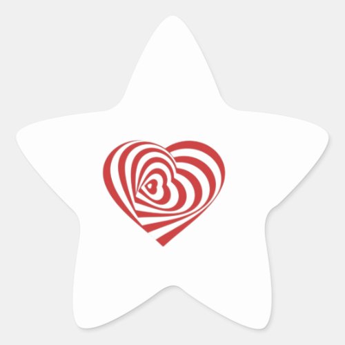 Heart Star Sticker