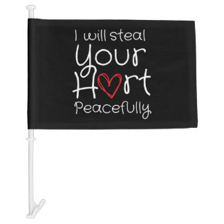 heart stealer sarcastic quote fun fact t-shirt car flag