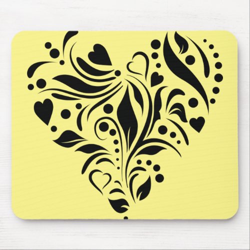heart stencil cutting file romance mouse pad