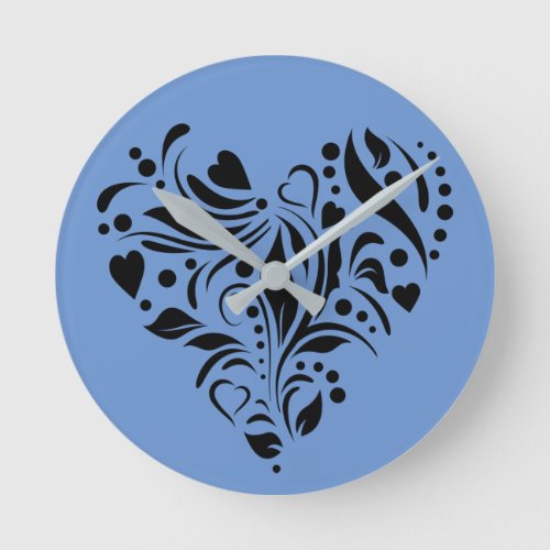 heart_stencil_cutting_file_romance round clock