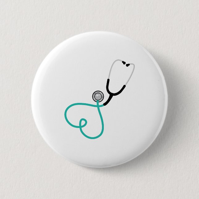 Heart Stethoscope Button (Front)