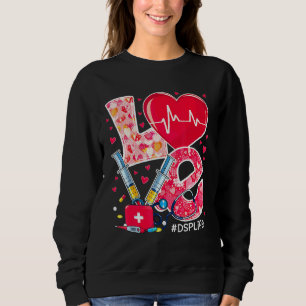 Heart Stethoscope Cute Love Nursing Valentines Dsp Sweatshirt