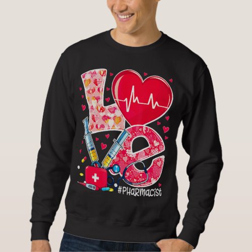 Heart Stethoscope Cute Love Nursing Valentines Pha Sweatshirt