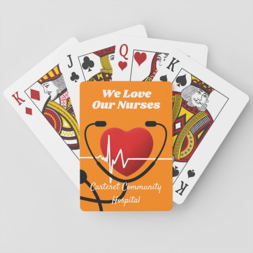 Heart  Stethoscope  ECG Nurses  Poker Cards
