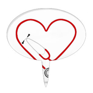 heart stethoscope.jpg cake topper