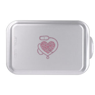 Heart Stethoscope Medical Love Vector Shirt Design Cake Pan