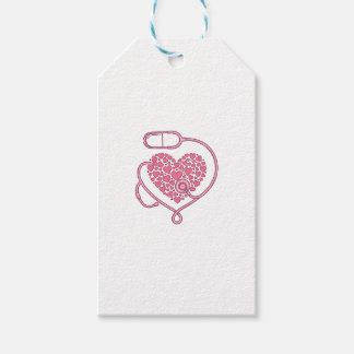 Heart Stethoscope Medical Love Vector Shirt Design Gift Tags