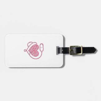 Heart Stethoscope Medical Love Vector Shirt Design Luggage Tag