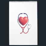 Heart & Stethoscope Notebook | Medical School & Nu Calendar<br><div class="desc">Take notes with heart! This medical-themed notebook features a red heart wrapped in a stethoscope — perfect for nurses, doctors, and med students. Whether you're in class, at work, or on the go, it’s a thoughtful and functional gift that combines care and style. Great for medical school, graduation gifts, clinical...</div>