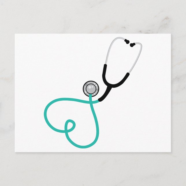 Heart Stethoscope Postcard (Front)