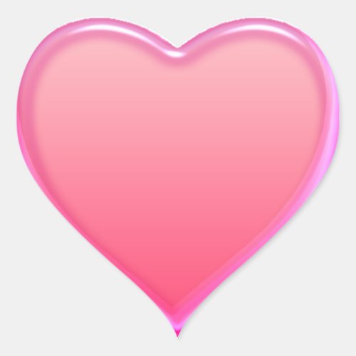 Heart Sticker Hot Pink