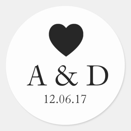 Heart Stickers Label Elegant Wedding Engagement
