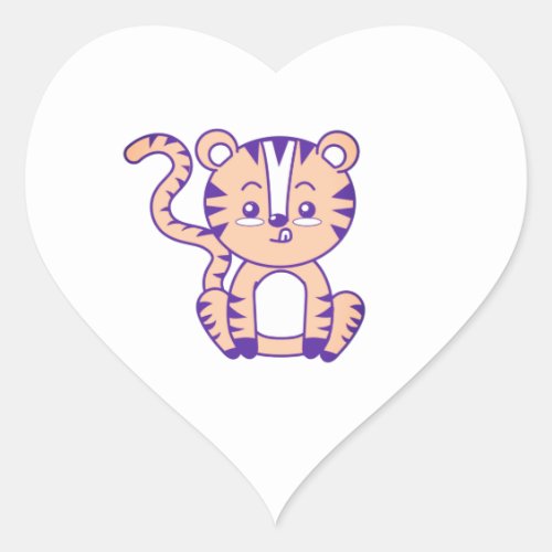 Heart Stickers with cat