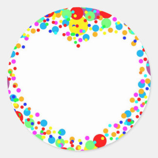 heart stiker classic round sticker