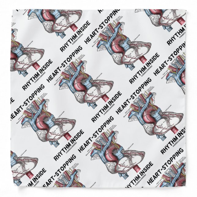 Heart-Stopping Rhythm Inside Anatomical Heart Bandana (Front)