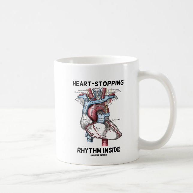 Heart-Stopping Rhythm Inside (Anatomical Heart) Coffee Mug (Right)