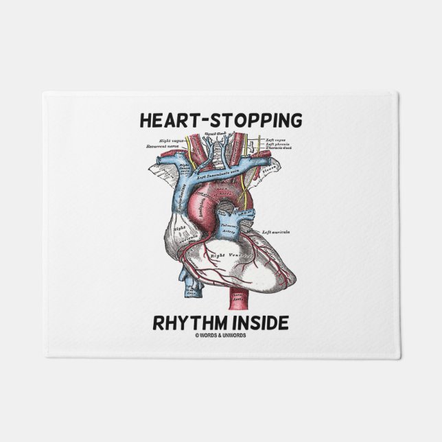 Heart-Stopping Rhythm Inside Anatomical Heart Doormat (Front)
