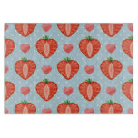 Heart Strawberries with Polka Dots And Hearts Cutting Board