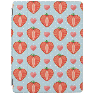 Heart Strawberries with Polka Dots And Hearts iPad Smart Cover