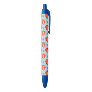 Heart Strawberries with Polka Dots And Hearts Pen