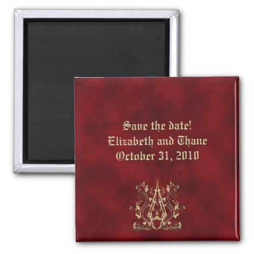 Heart Strings Gothic Save the Date Magnet