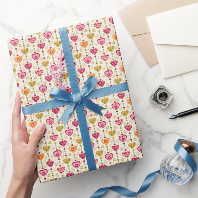 Heart Strings Love Gift Wrapping Paper (Gifting)